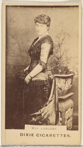 Mrs. Langtry, from the Actors and Actresses series (N45, Type 1) for Dixie Cigarettes by Allen & Ginter, photograph, 1885-1891