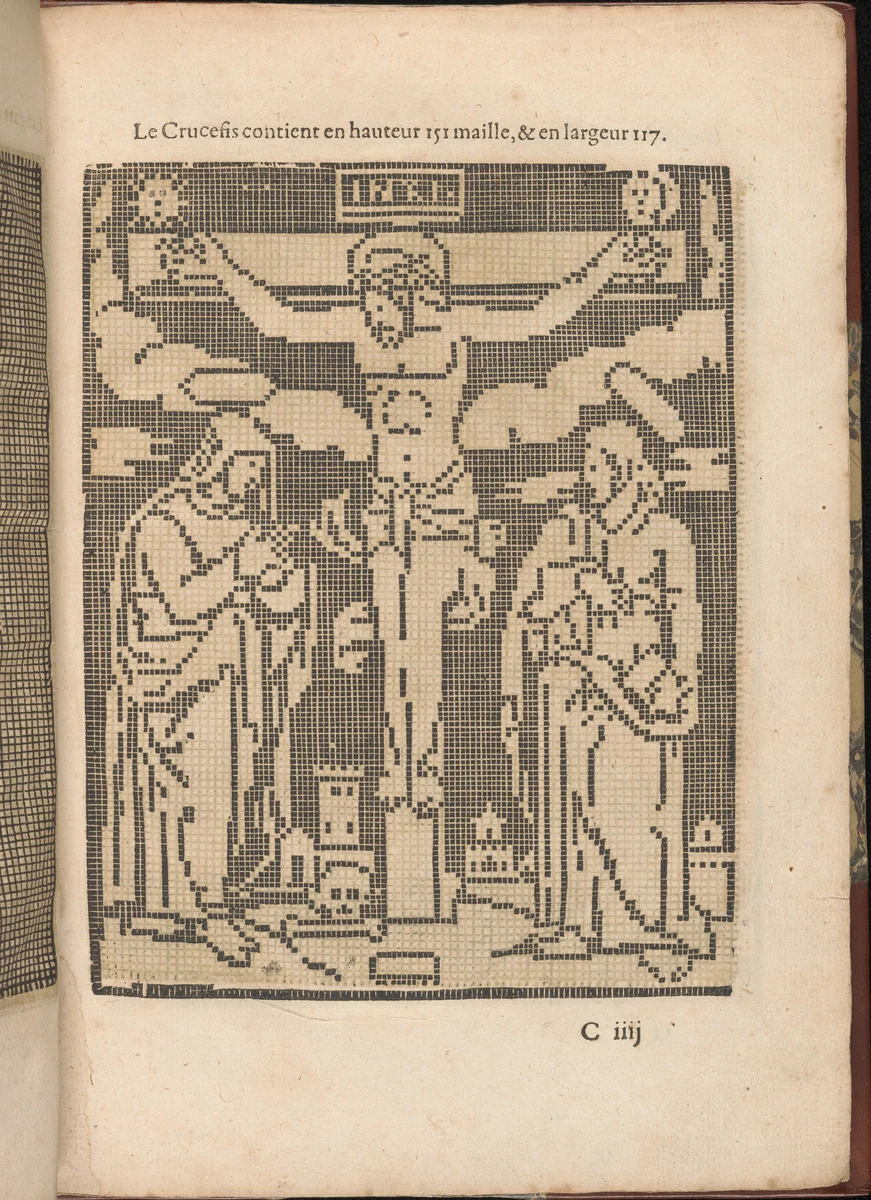 Les Secondes Oeuvres, et Subtiles Inventions De Lingerie du Seigneur Federic de Vinciolo Venitien, page 12 (recto) by Federico de Vinciolo, book, 1603