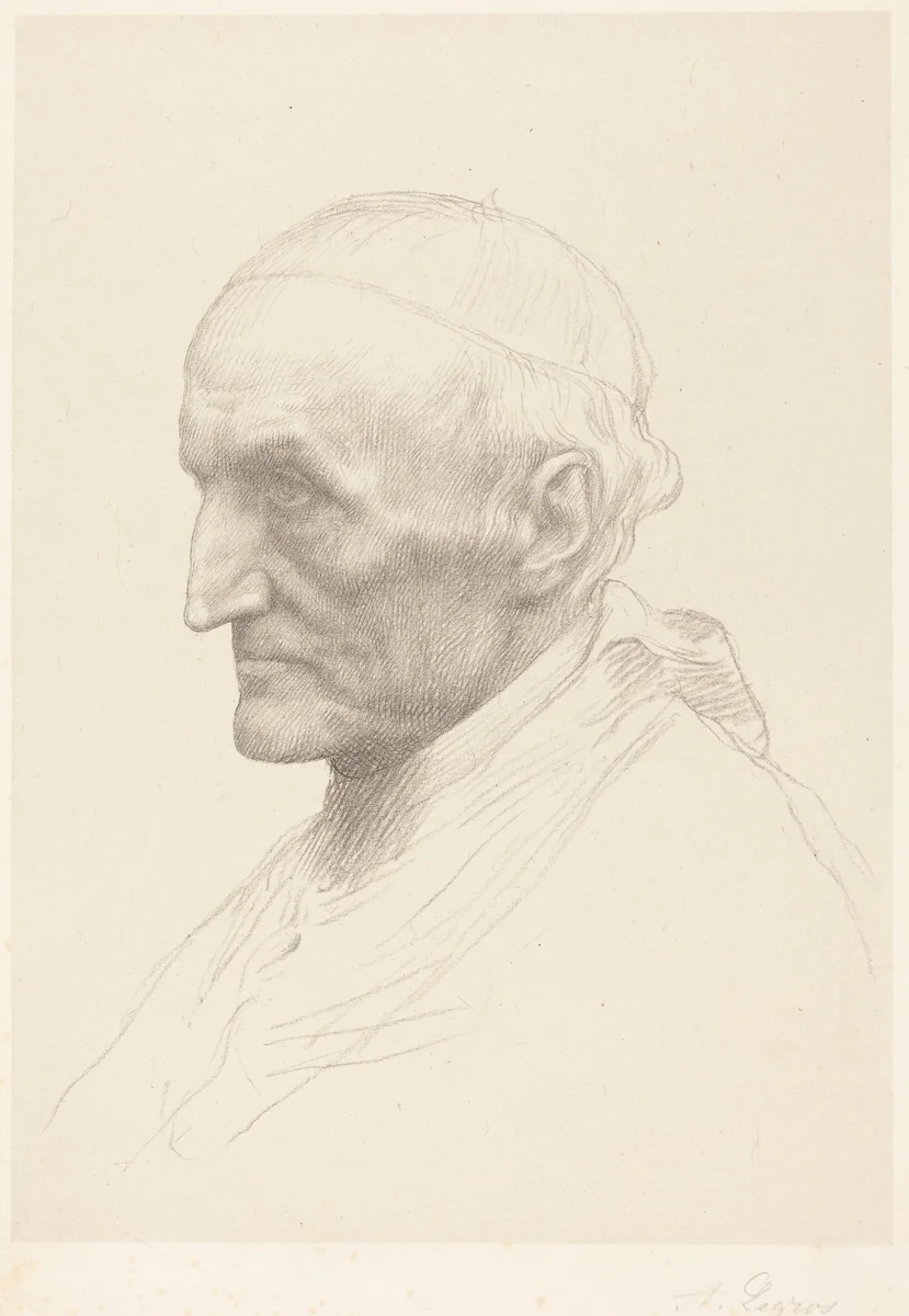 Cardinal Manning, 2nd plate by Alphonse Legros, print, 1837-1911