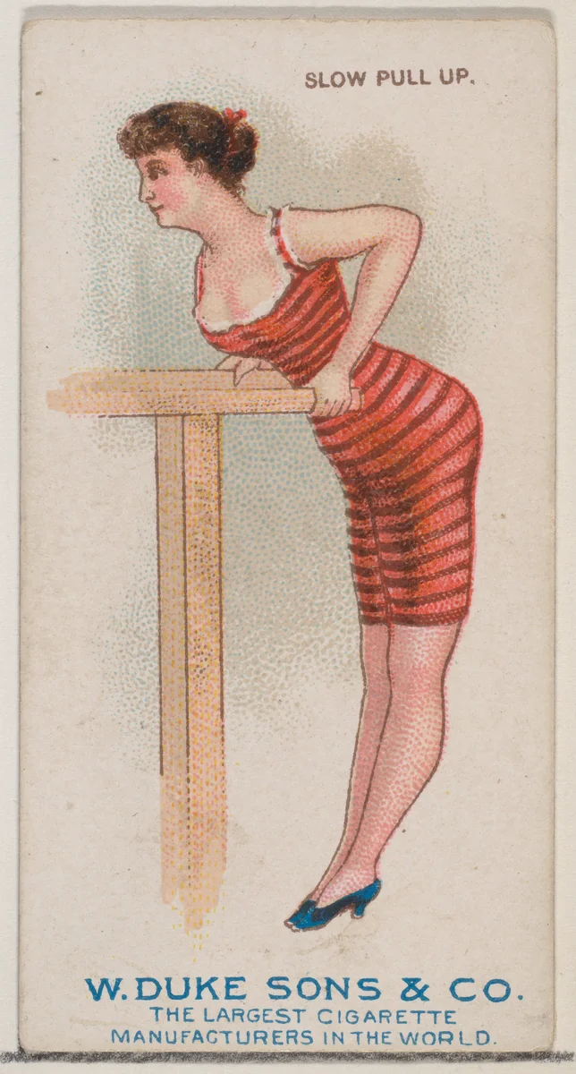 Slow Pull Up, from the Gymnastic Exercises series (N77) for Duke brand cigarettes by W. Duke, Sons & Co., print, 1887