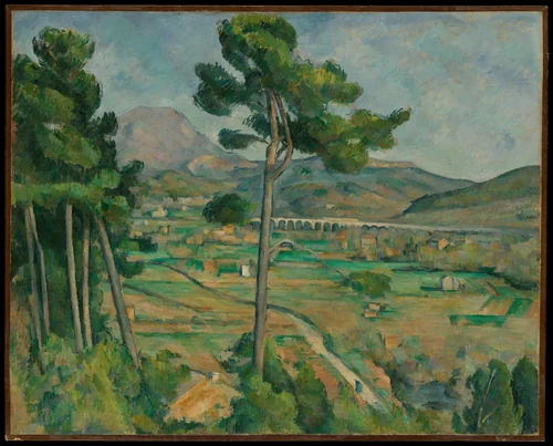 Mont Sainte-Victoire and the Viaduct of the Arc River Valley by Paul Cézanne, painting, 1882-1885