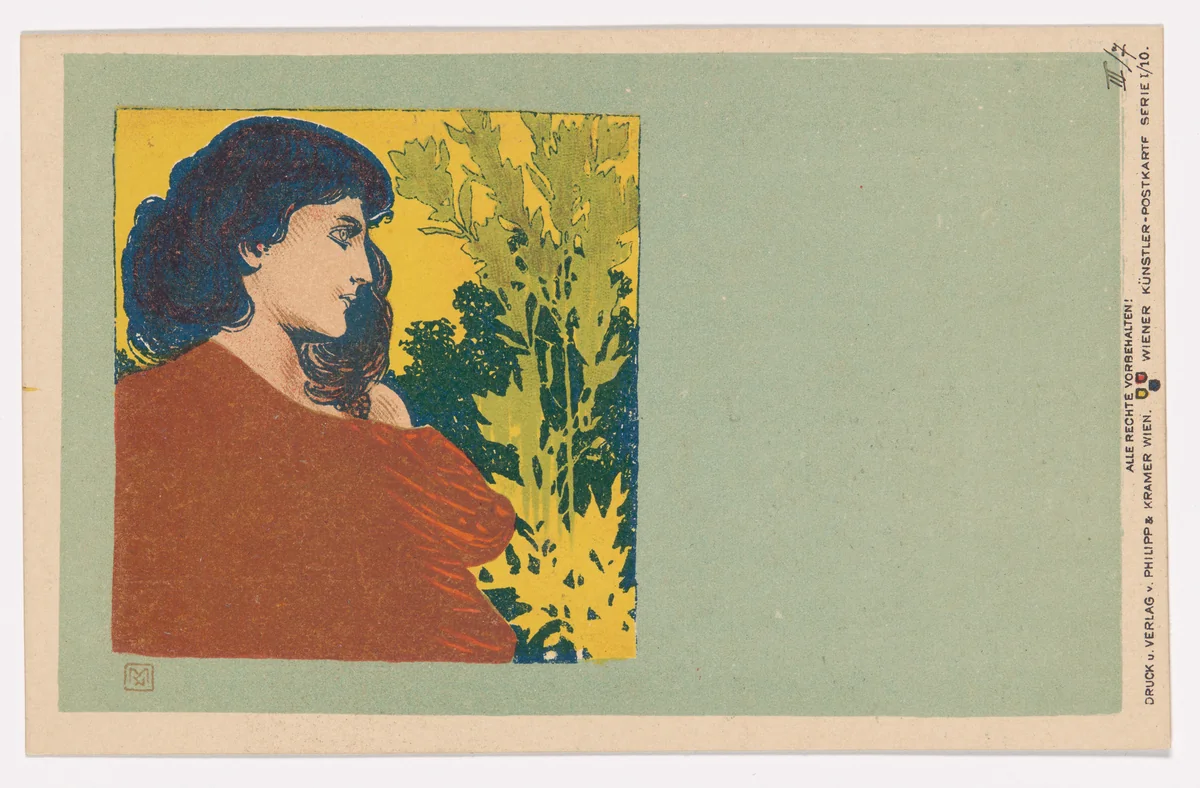 Wiener Künstler-Postkarte Serie 3/7 by Koloman Moser, design, 1898