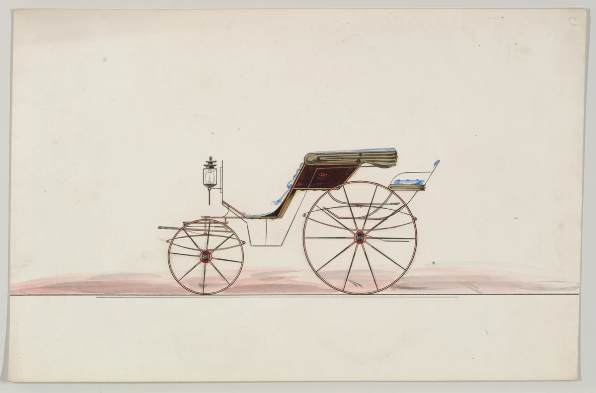Phaeton (unnumbered) by Brewster & Co., drawing, 1850-1900