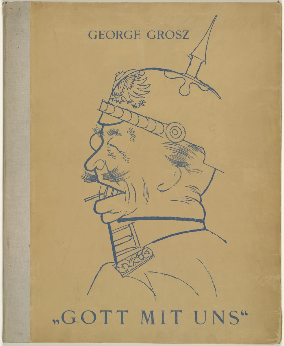 Cover from the portfolio God with Us (Gott mit uns) by George Grosz, print, 1919