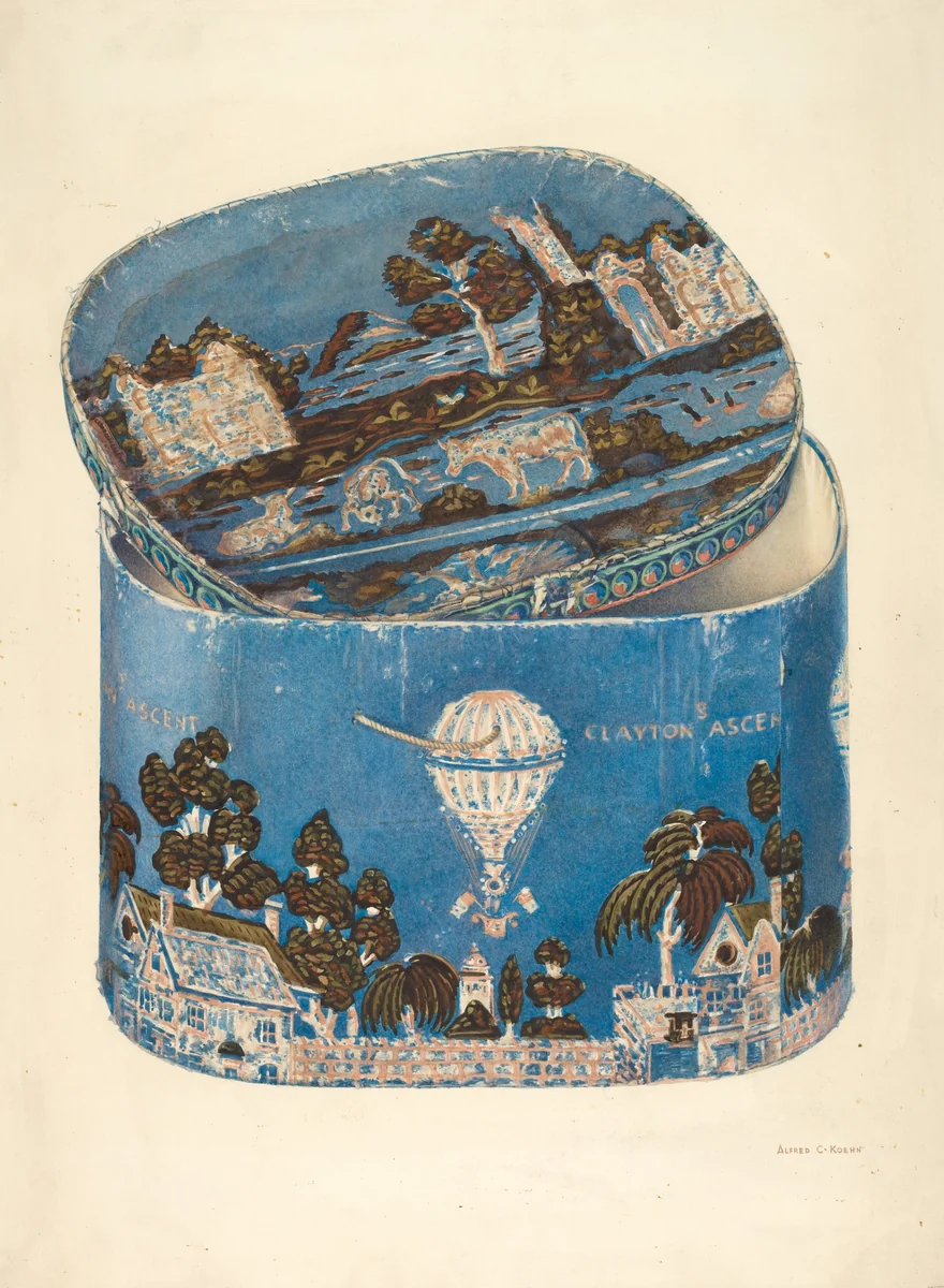 Bandbox Design by Alfred Koehn, index of american design, 1935-1942