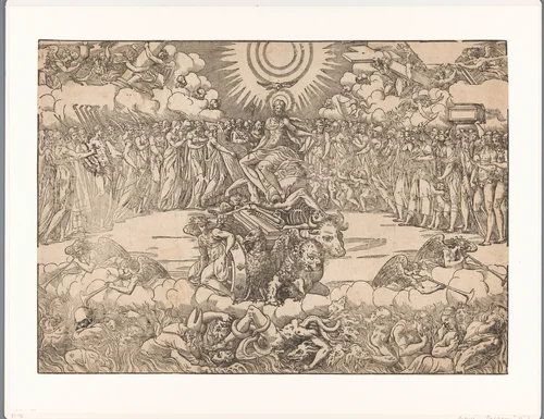 Triomf van Christus by anonymous, print, 1513