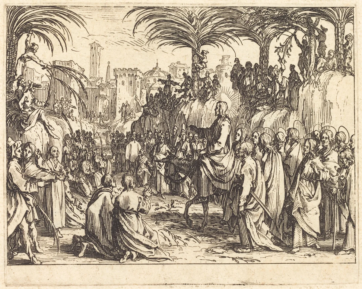 The Entry into Jerusalem by Jacques Callot, print, 1635