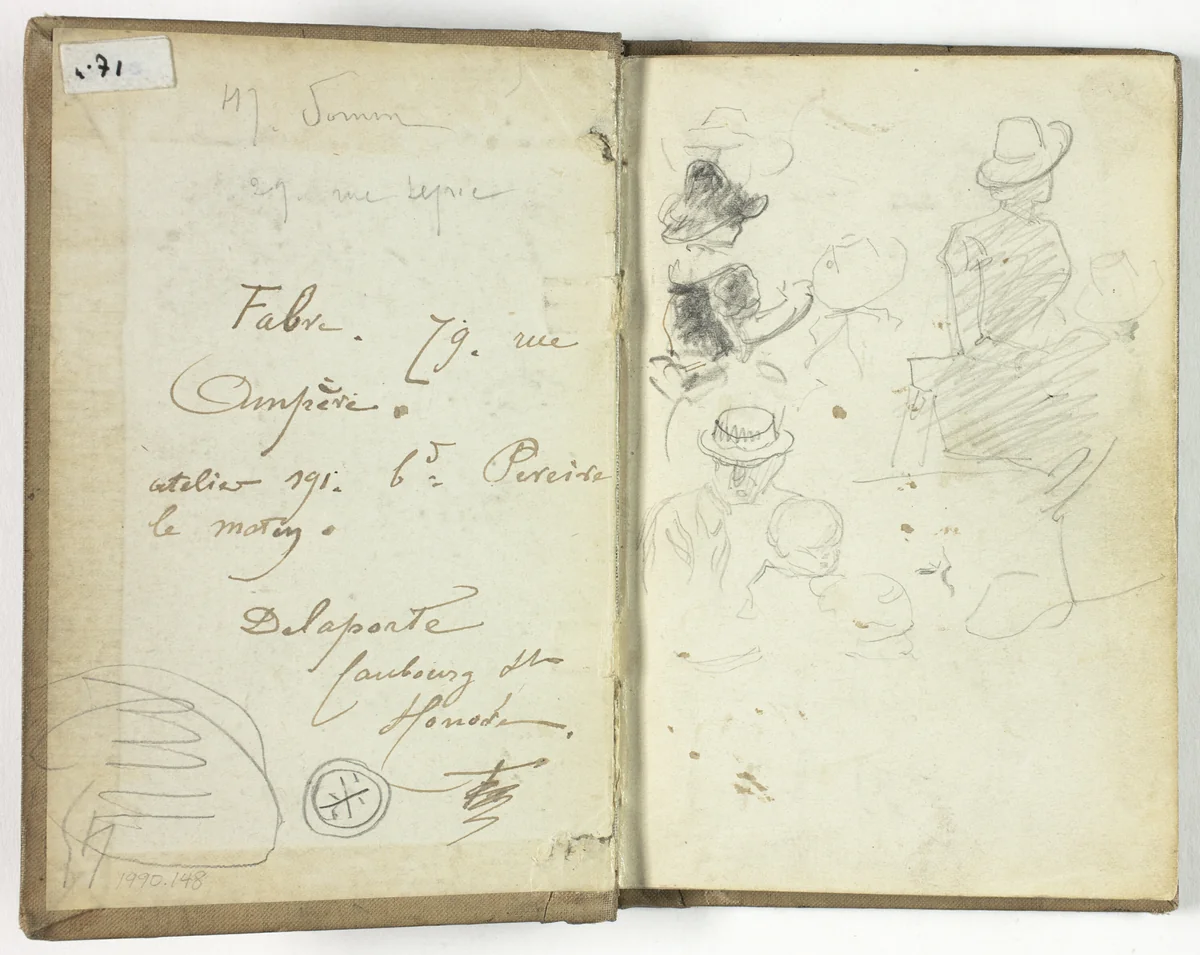 Sketchbook by Henry Somm, book, 1880-1890