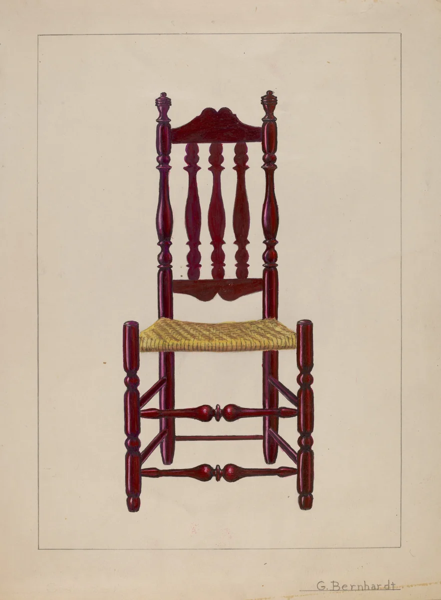Baluster Back Chair by Gerald Bernhardt, index of american design, 1936