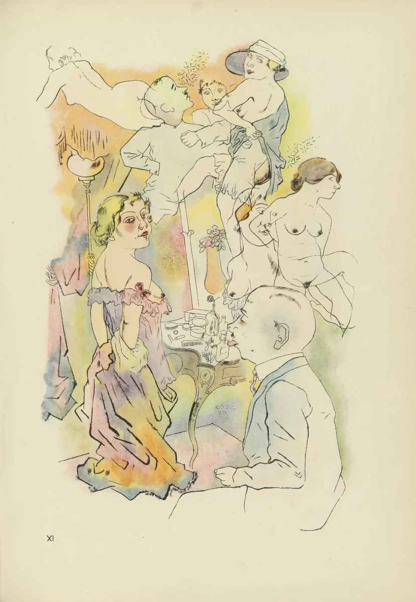 Professor Freud gewidmet (plate, folio 65) from Ecce Homo by George Grosz, illustrated book, 1922