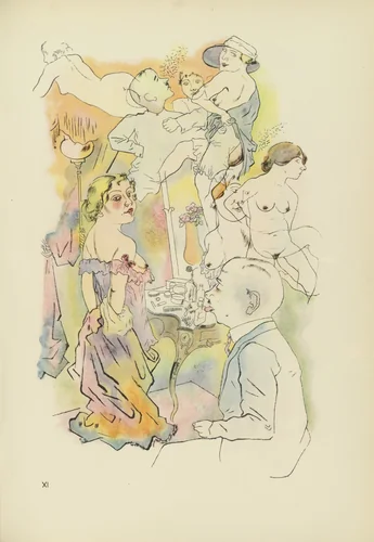 Professor Freud gewidmet (plate, folio 65) from Ecce Homo by George Grosz, illustrated book, 1922