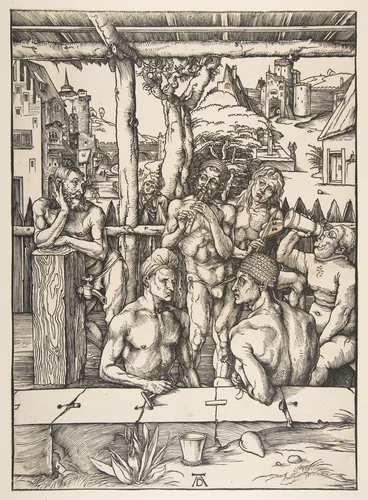 The Bath House by Albrecht Dürer, print, 1496