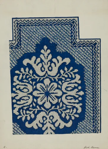 Coverlet by Ruth M. Barnes, index of american design, 1937