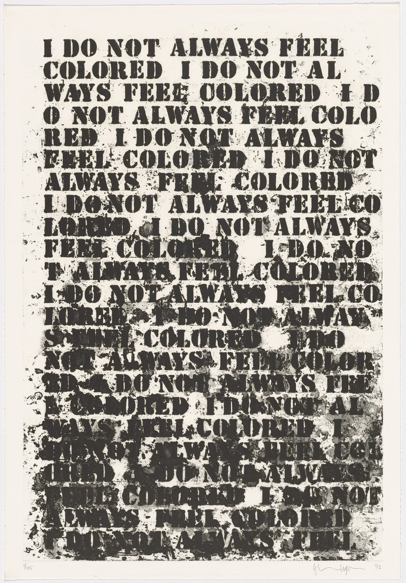 Untitled: Four Etchings [A] by Glenn Ligon, print, 1992