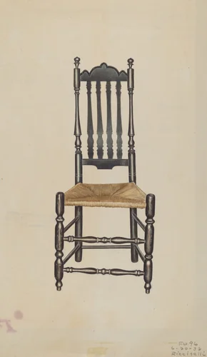 Banister Back Side Chair by Michael Riccitelli, index of american design, 1938