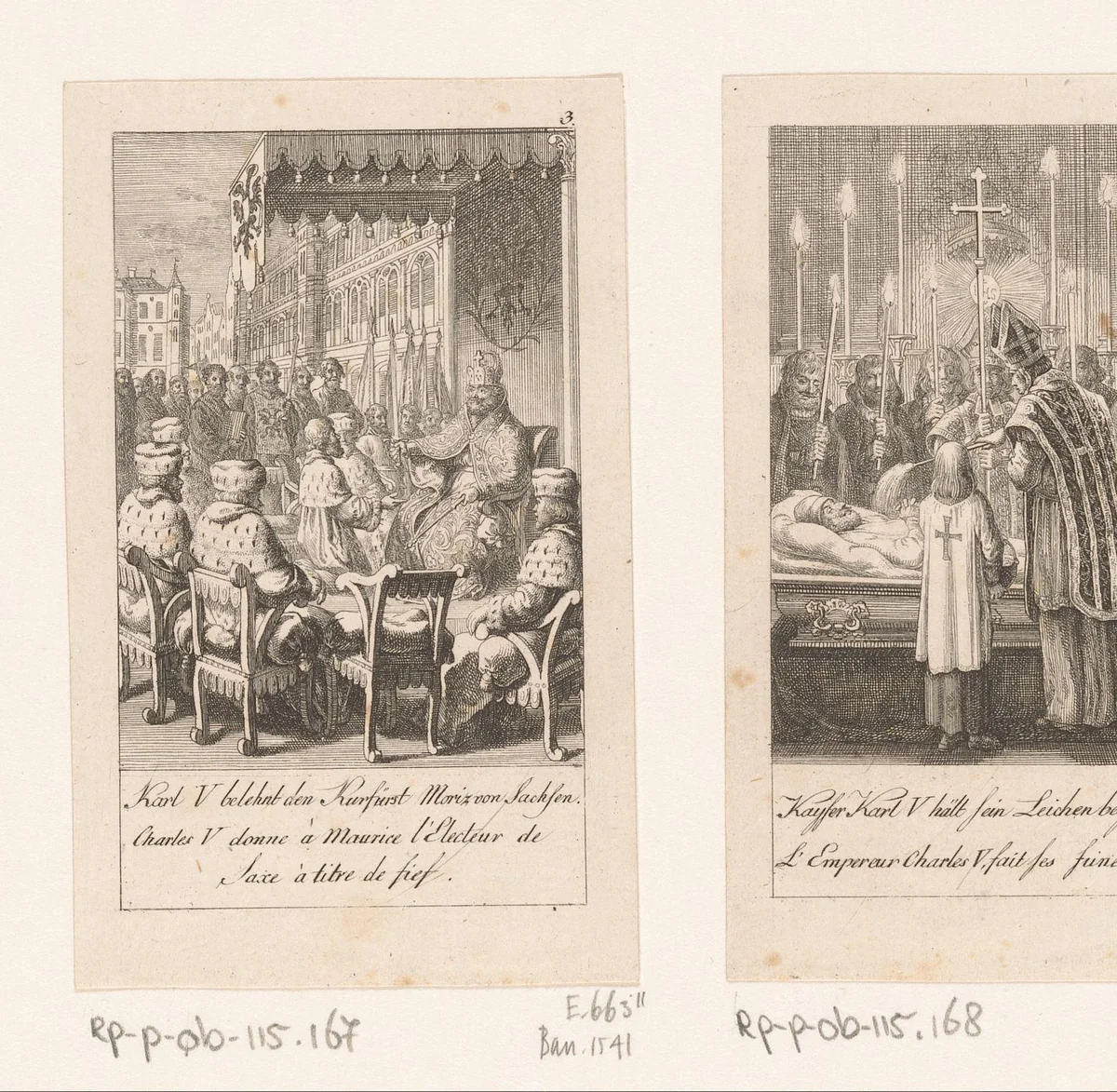 Karel V benoemt Maurits van Saksen tot keurvorst by Daniel Nikolaus Chodowiecki, print, 1791