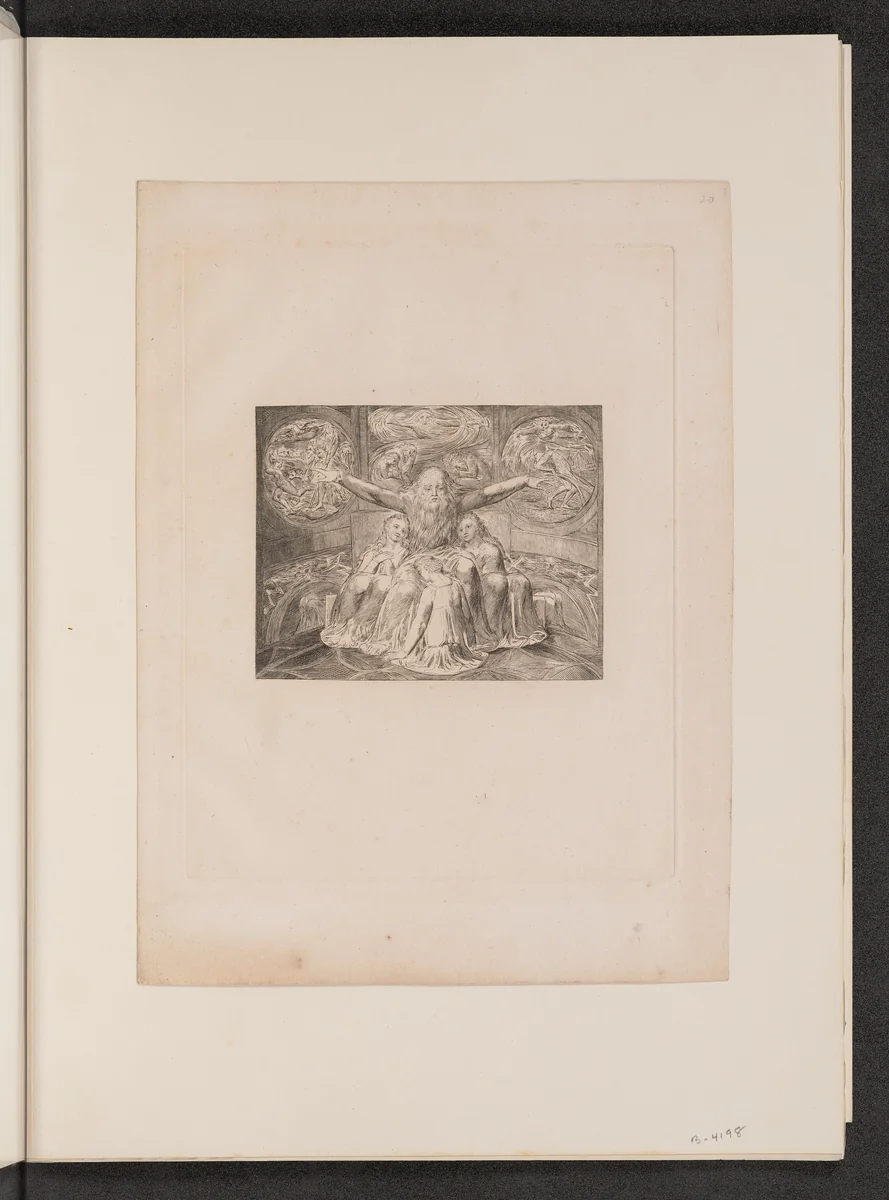 Job and His Daughters by William Blake, portfolio, 1825