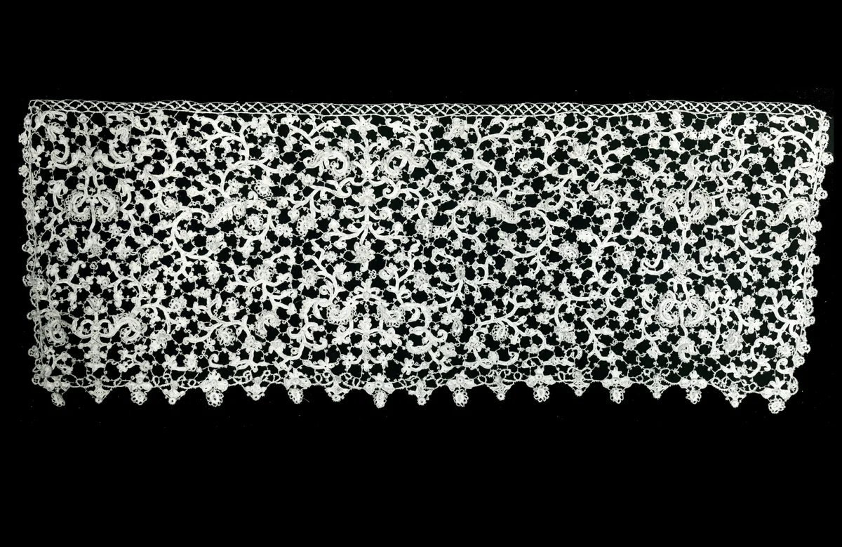 Fragment (Border) by Italy, Venice, textile, 1675-1700