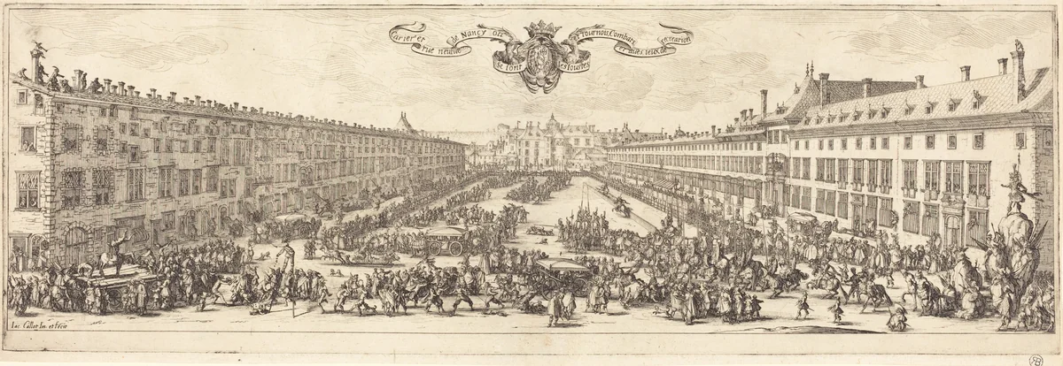 The Carrière at Nancy by Jacques Callot, print, 1621