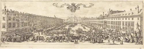 The Carrière at Nancy by Jacques Callot, print, 1621
