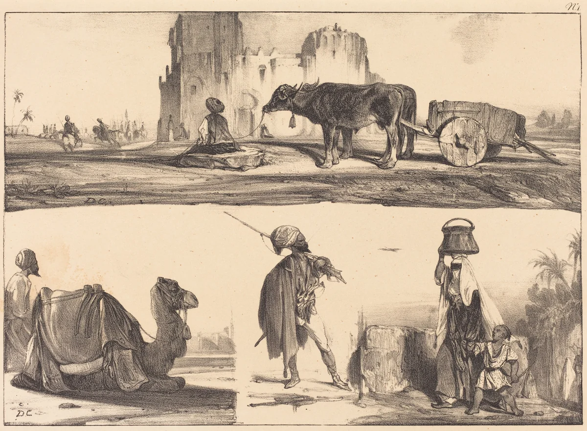 Oriental Vignettes by Alexandre-Gabriel Decamps, print, 1829
