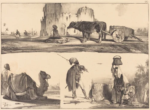 Oriental Vignettes by Alexandre-Gabriel Decamps, print, 1829