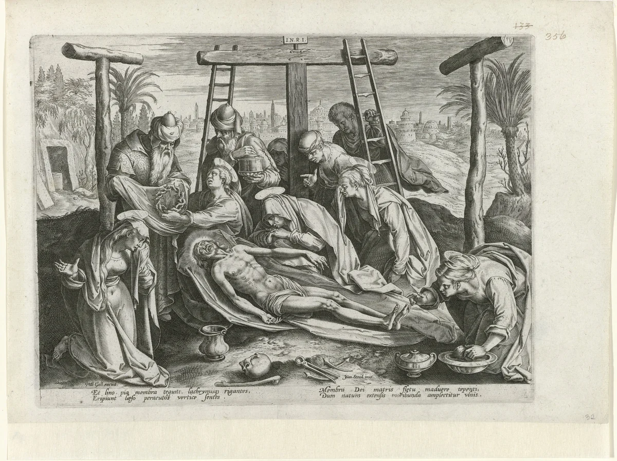 Balseming van Christus by Unknown, print, 1585