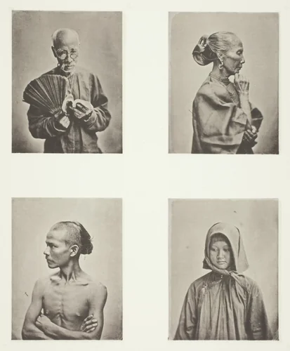Four Heads, Types of the Labouring Class by John Thomson, photograph, 1863-1873
