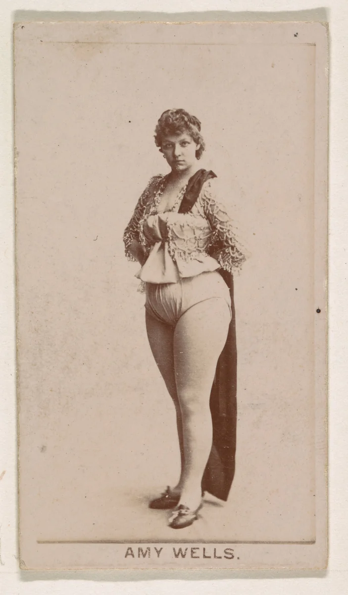 Amy Wells, from the Actresses series (N245) issued by Kinney Brothers to promote Sweet Caporal Cigarettes by Kinney Brothers Tobacco Company, photograph, 1890