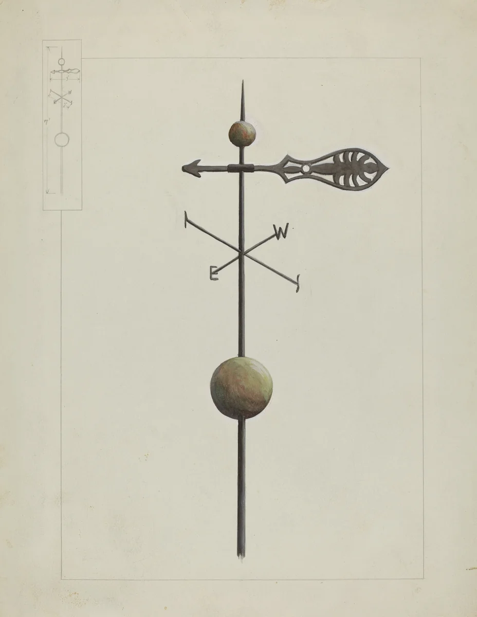Weather Vane by Edward L. Loper, index of american design, 1936