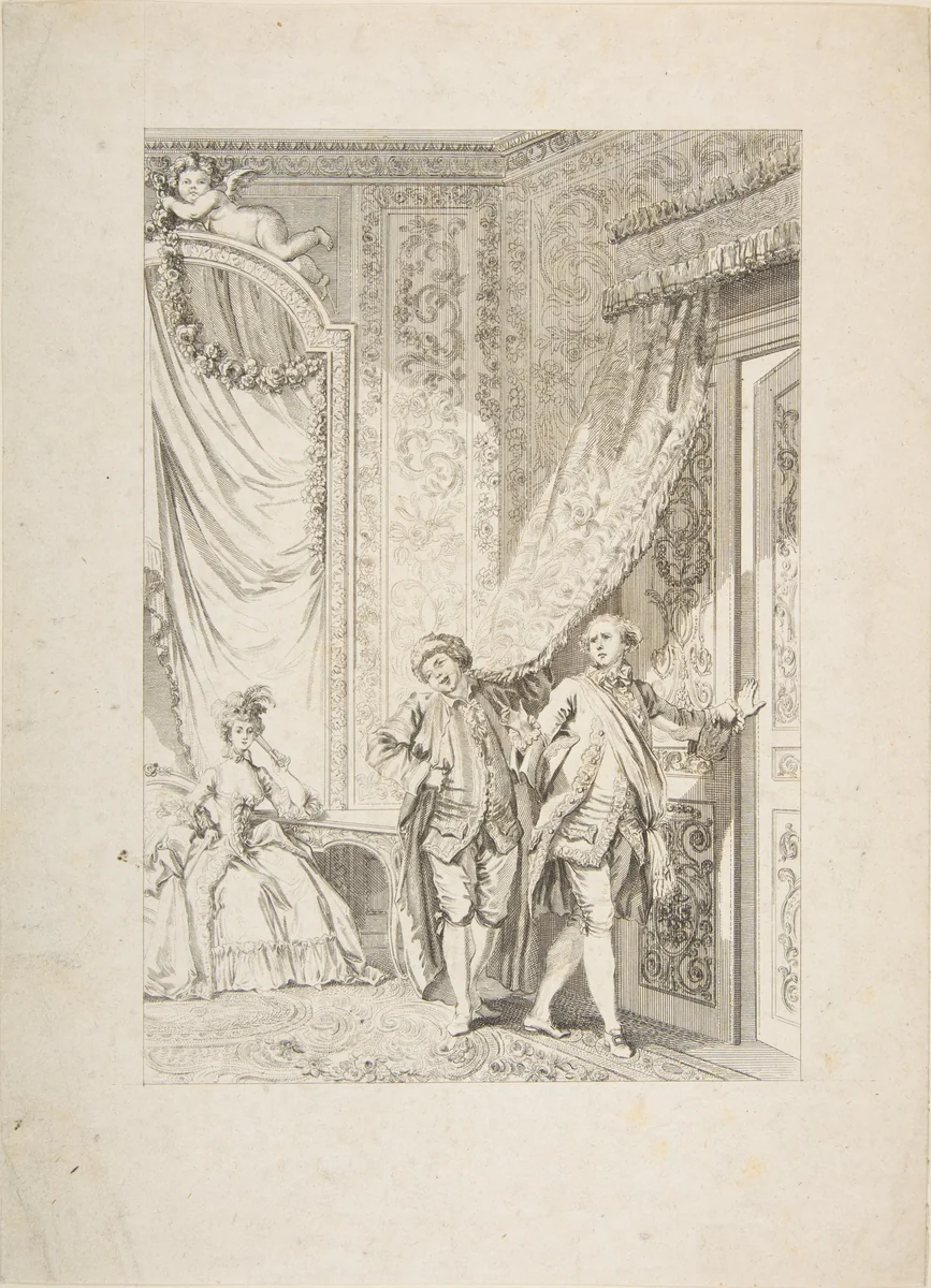 Le Magnifique, from Contes et nouvelles en vers par Jean de La Fontaine. A Paris, de l'imprimerie de P. Didot, l'an III de la République, 1795 by Jean-Baptiste Tilliard, print, 1795