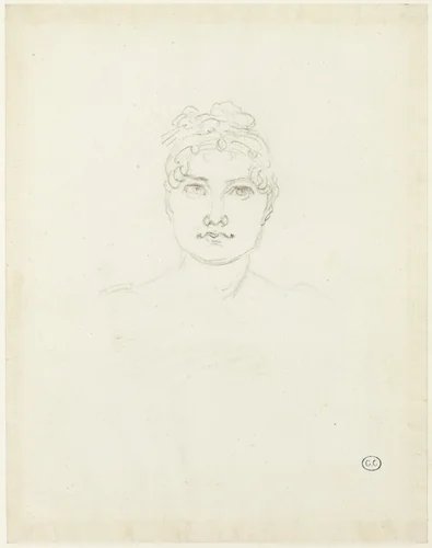 Sketch of a Woman's Head by Jacques-Louis David, drawing, 1805-1815
