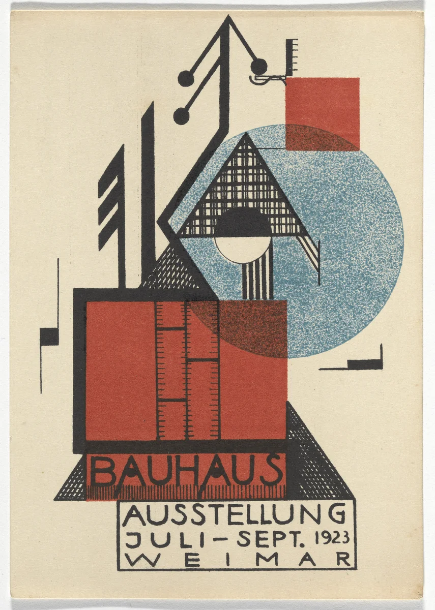 Bauhaus Ausstellung Weimar Juli - Sept 1923 by Rudolf Baschant, design, 1923