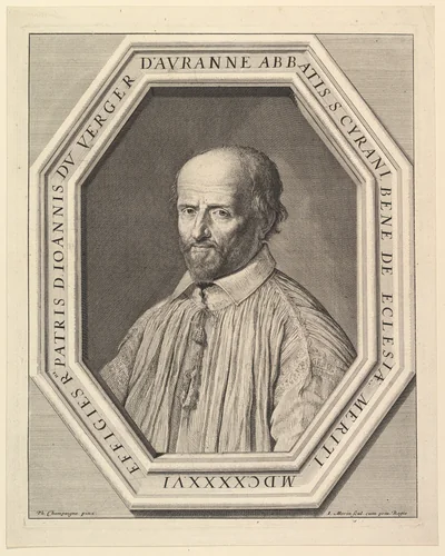 Jean Duvergier de Hauranne, abbe de Saint-Cyran by Jean Morin, print, 1605-1650