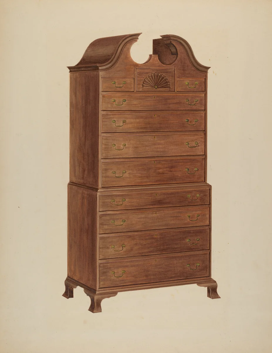 Chest-on-Chest by Arthur Johnson, index of american design, 1938