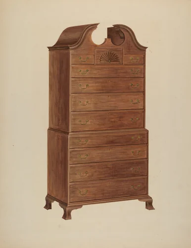 Chest-on-Chest by Arthur Johnson, index of american design, 1938