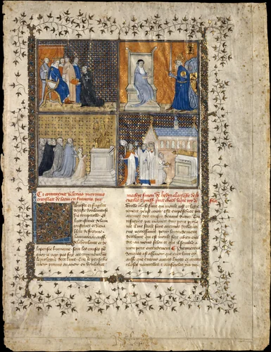 Leaf from a Manuscript of Valerius Maximus by Pierre Remiet, manuscript, 1375-1385