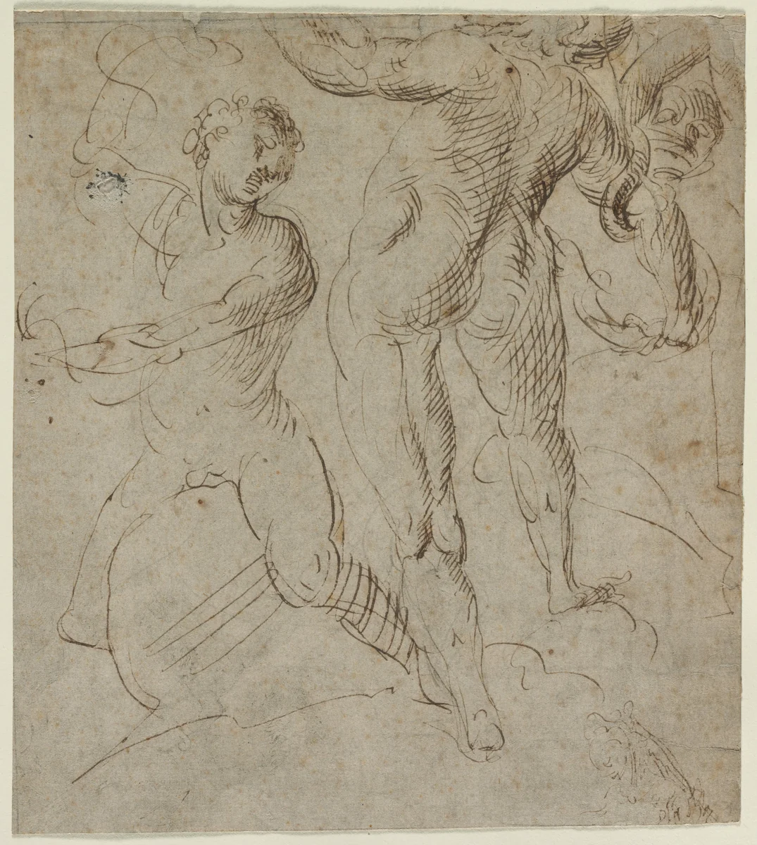 Laocoön (recto) by Unknown, drawing, 1550-1600