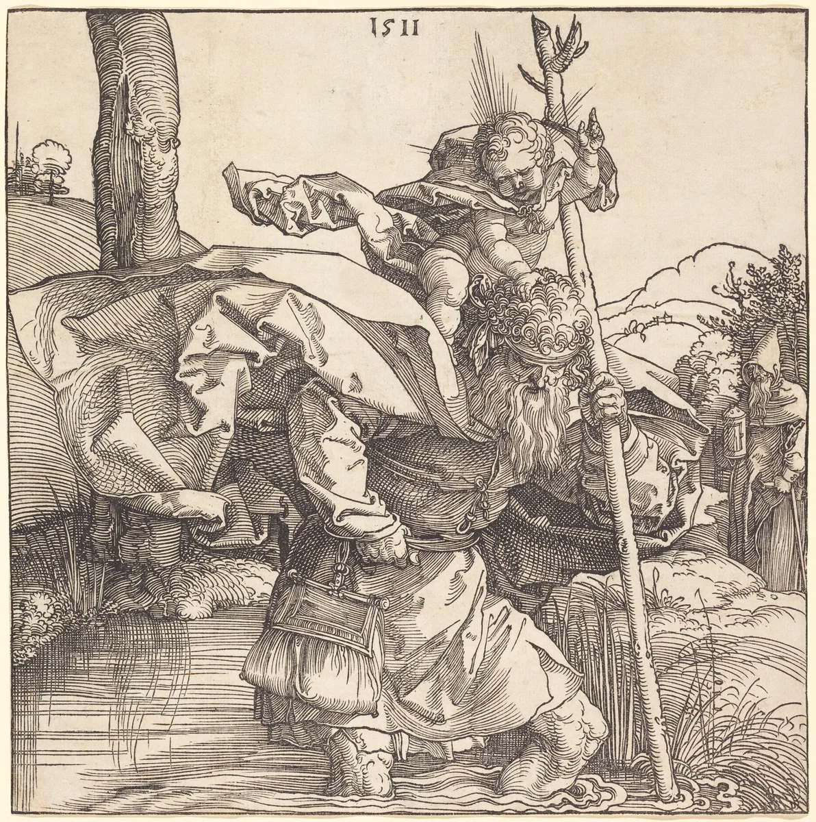 Saint Christopher by Albrecht Dürer, print, 1511