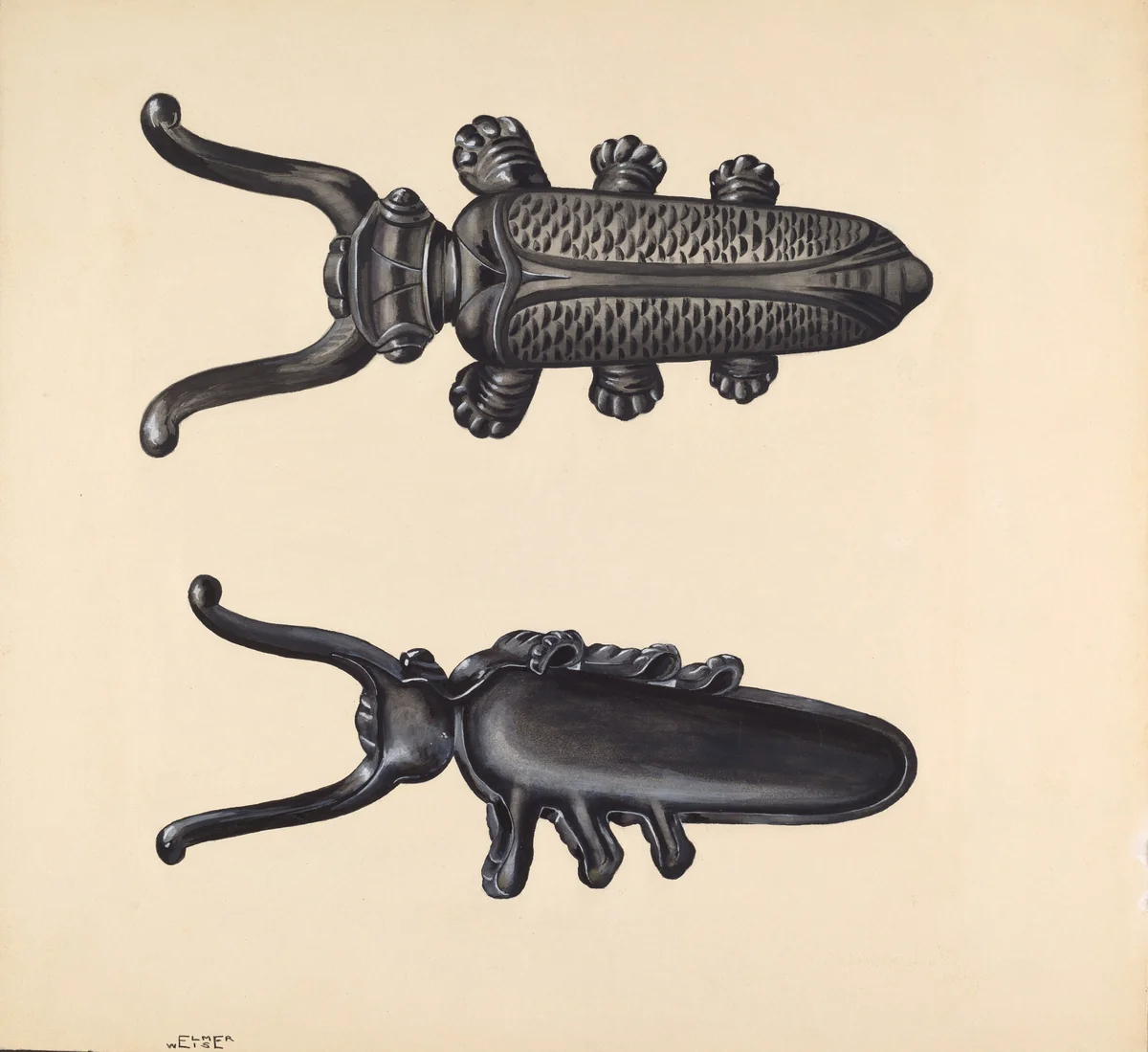 Bootjack by Elmer Weise, index of american design, 1937