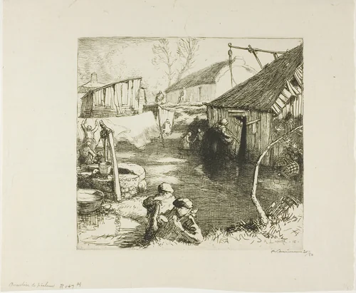 Fisherman's Quarter by Louis Auguste Lepère, print, 1915
