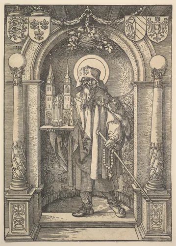 Saint Sebald in a Niche by Albrecht Dürer, print, 1518