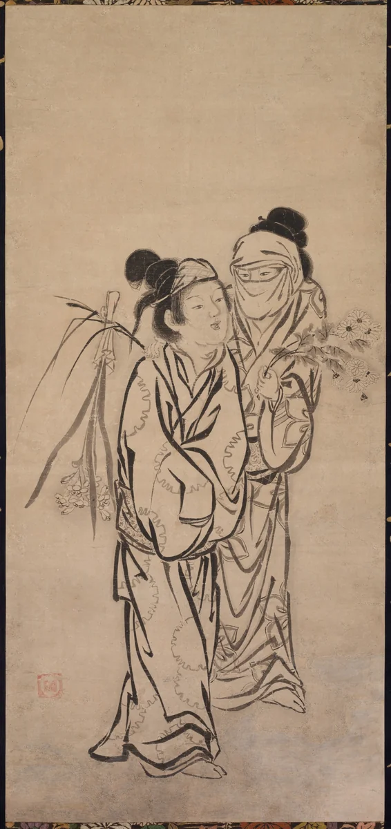 A Couple by Hasegawa Sōen, painting, 1560-1599