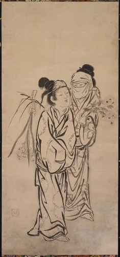 A Couple by Hasegawa Sōen, painting, 1560-1599