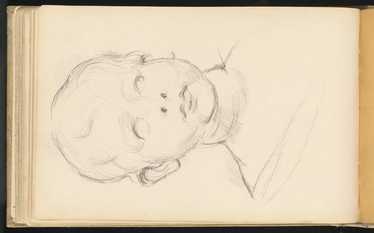 Study of Desiderio da Settignano's "Bust of a Child" by Paul Cezanne, drawing, 1895