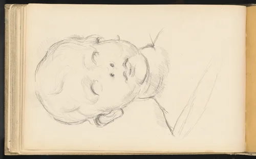 Study of Desiderio da Settignano's "Bust of a Child" by Paul Cezanne, drawing, 1895