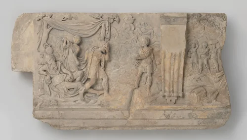 The Drunkenness of Noah and the History of Lot and his Daughters, Fragment of a Frieze from a Chimney-Piece by anonymous, other, 1564-1570