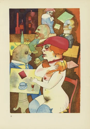 Schönheit, dich will ich preisen (plate, folio 22) from Ecce Homo by George Grosz, illustrated book, 1922
