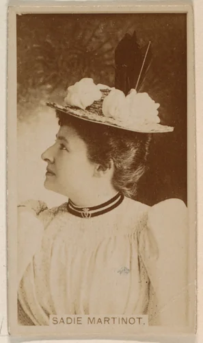 Sadie Martinot, from the Actresses series (N245) issued by Kinney Brothers to promote Sweet Caporal Cigarettes by Kinney Brothers Tobacco Company, photograph, 1890