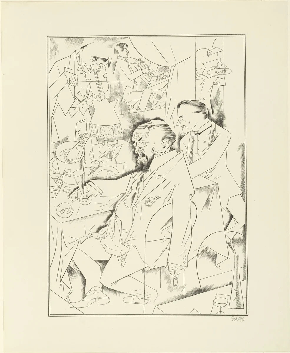 Gypsy Music (Zigeunermusik) by George Grosz, print, 1921